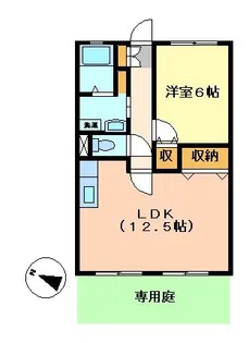サンホワイトE206【1階】の間取り