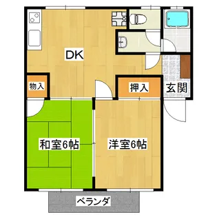 栃木県宇都宮市鶴田町【アパート】の間取り