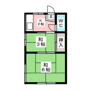 陽光荘【2階】の間取り