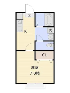 コーポ山一【2階】の間取り
