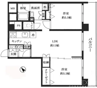 南青ハイツ【6階】の間取り