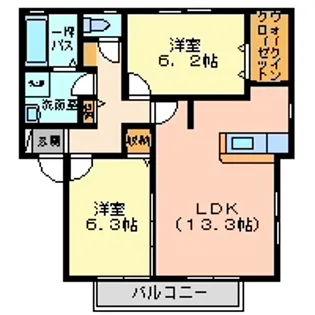 カーサルミエールABC【2階】の間取り
