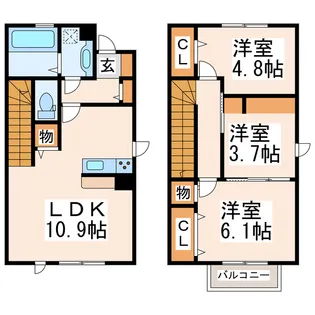 メゾネット花園の間取り