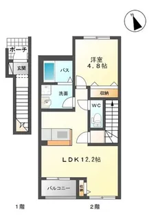 アーバンヒルズ鹿島【2階】の間取り