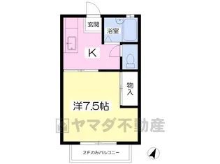 フラッツM【2階】の間取り