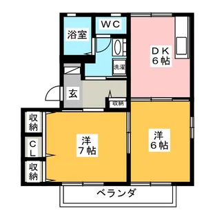コンフォート貴美 B棟【2階】の間取り