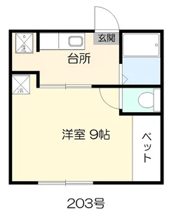 Mコーポ館向【2階】の間取り