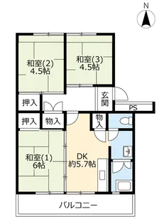 UR五輪【5階】の間取り