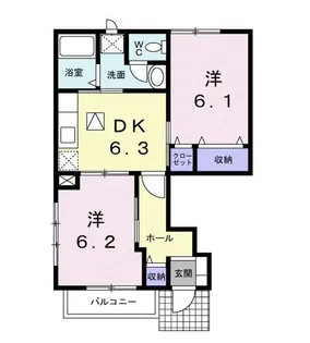 シプリエールF【1階】の間取り