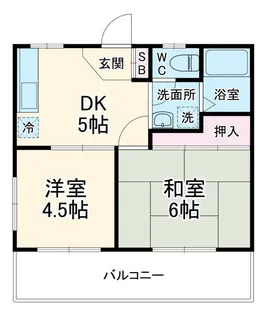 東住吉マンション【2階】の間取り