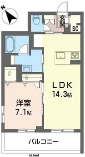 コンフォーザ【1階】の間取り