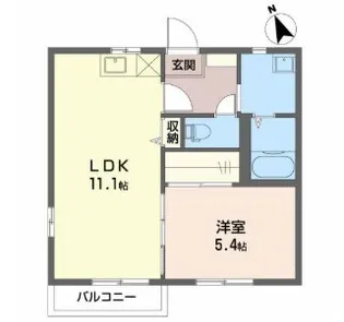 ハイツサンシャイン B【2階】の間取り