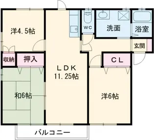 エランドール【1階】の間取り