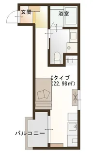 PREGO(プレーゴ)城内【1階】の間取り