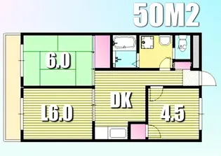 東京都立川市砂川町5【マンション】の間取り