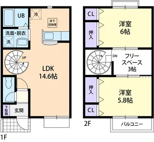 ハーモニーコート Bの間取り
