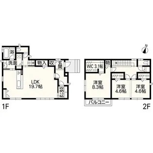 熊本県菊池郡菊陽町沖野2【一戸建】の間取り
