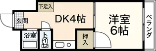 アミティ白島【4階】の間取り