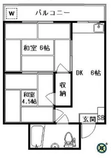 ヴィラ・セレーナ中野【6階】の間取り
