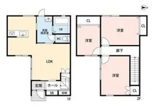 静岡県浜松市中央区三島町【一戸建】の間取り