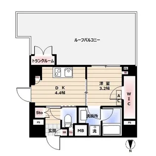 ルフォンプログレ中野坂上【6階】の間取り