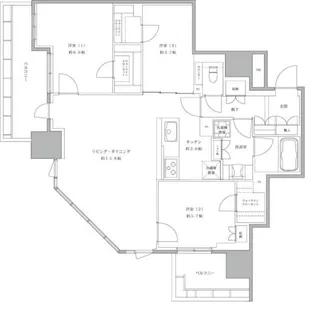 大宮スカイ&スクエア ザ・タワー【22階】の間取り