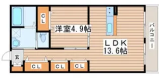 レトアオーク【1階】の間取り