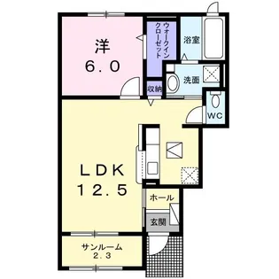 ジャンティ B【1階】の間取り