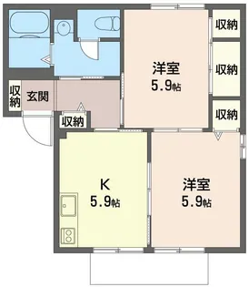 Green Leaf A【1階】の間取り