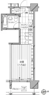 カスタリア麻布十番七面坂【2階】の間取り