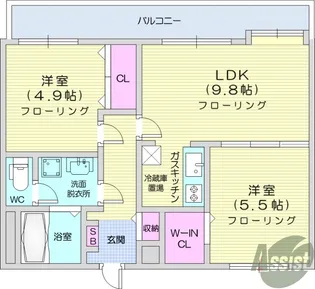ダンデェリオン【3階】の間取り