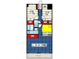 朝日プラザウィンディーコート枚岡【10階】の間取り