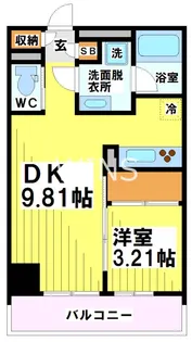 福岡県福岡市博多区住吉3【マンション】の間取り