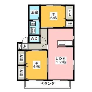 ミルフィオリA【2階】の間取り