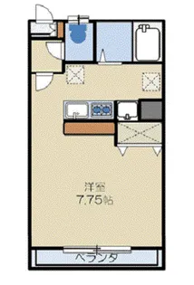 山形県山形市上桜田1【アパート】の間取り