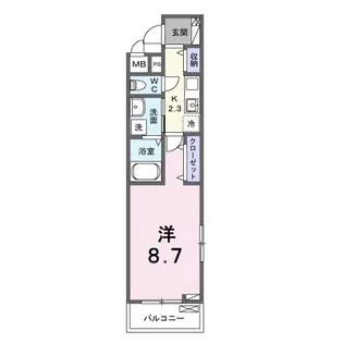 フォレスト佐貫【3階】の間取り