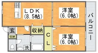 大阪府大阪市平野区加美東4【マンション】の間取り