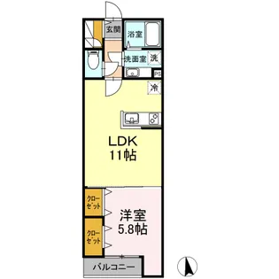 神奈川県横浜市保土ヶ谷区峰岡町2【アパート】の間取り