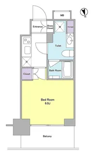 ラベイユ麻布十番【8階】の間取り