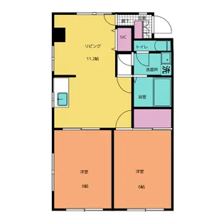 にしき今泉新町ハイツIII【2階】の間取り