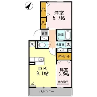 鹿児島県鹿児島市宇宿9【アパート】の間取り