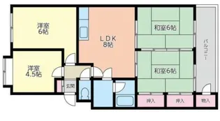 エメラルドマンション赤坂【5階】の間取り
