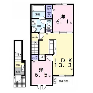 カナサティーラ【2階】の間取り