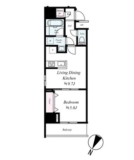 西日暮里フラッツ【2階】の間取り