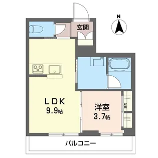 カーサ・コン・クラッセ元今泉【1階】の間取り
