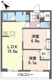 トリシューラ タキザカ【2階】の間取り