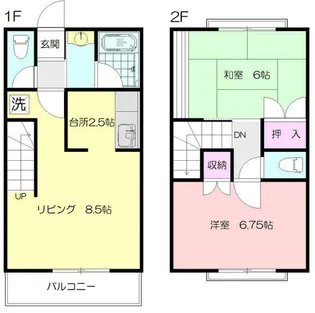 神奈川県横浜市青葉区市ケ尾町【一戸建】の間取り