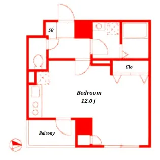 1Rの間取り画像