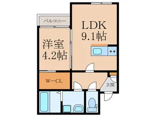 【エイブル管理】仮)神田町新築アパート【1階】の間取り