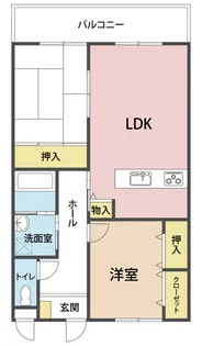 プランドール3番館【1階】の間取り
